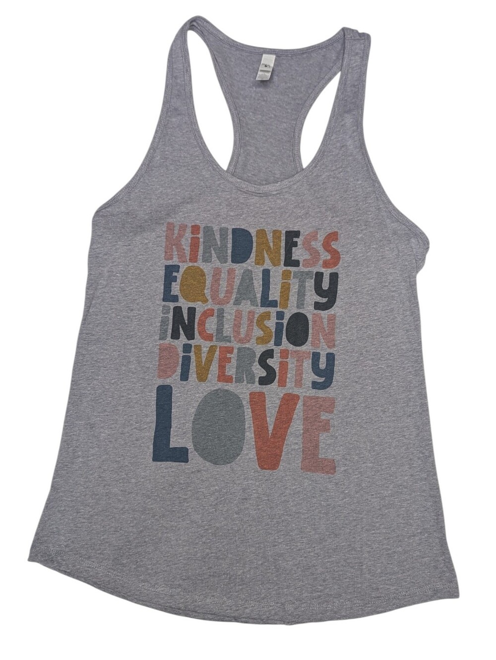 IDEAL Kindness Equality Inclusion Diversity Love Tank NWOT Sz XL
